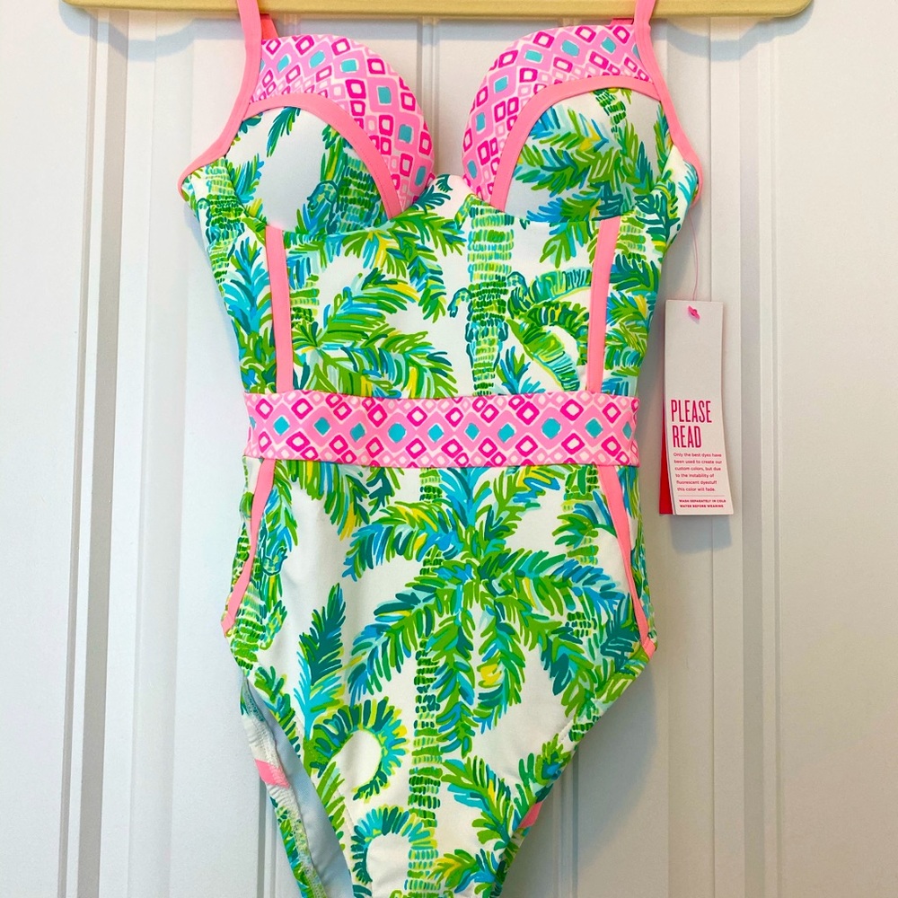 Lilly Pulitzer Palma One Piece Swimsuit Sz 0 NWT